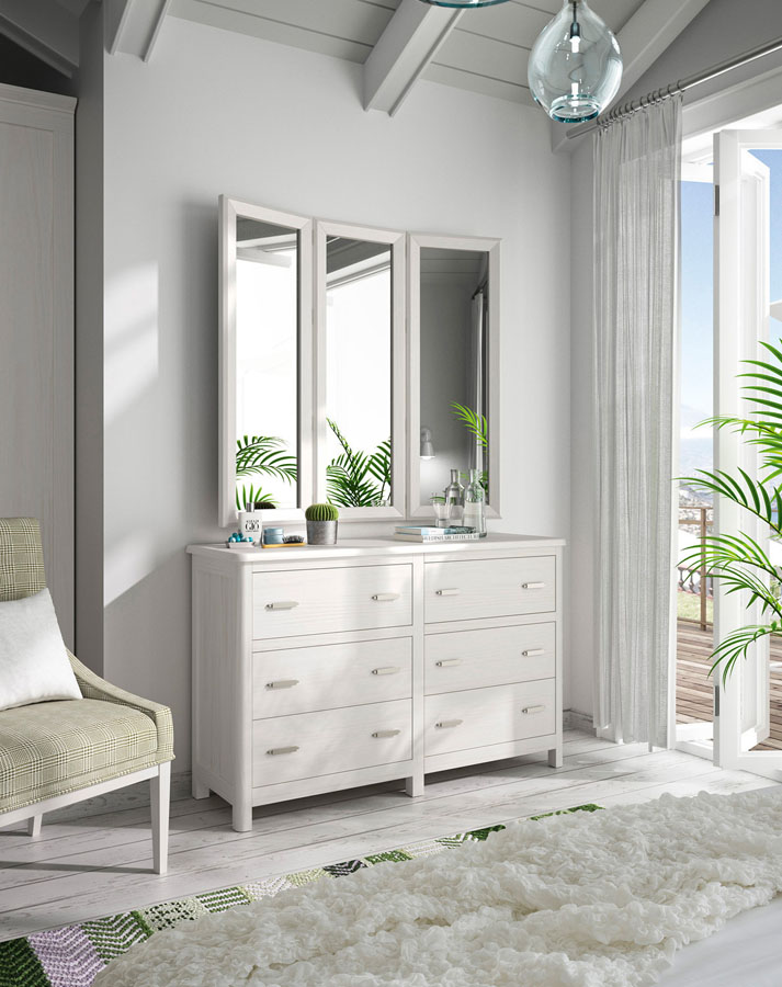 CERDAÑA 02D. MIRALL TRÍPTIC I CÒMODA